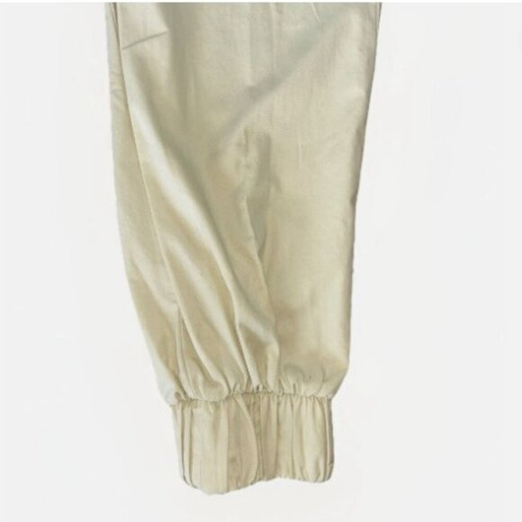 Abound Womens Paper Bag Jogger Khaki Pants High Waist Belted Pockets Size XS - Picture 4 of 8